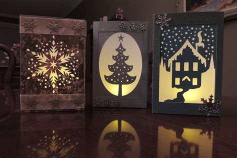 Christmas Luminaries Using Cricut Explore Christmas Designs Paper
