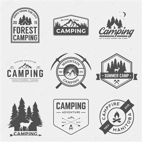 vector set of camping and outdoor adventure vintage logos stock vector by ©igorrita 78295162