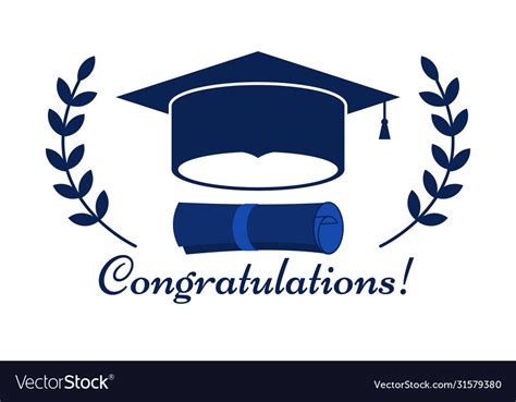 Class 2020 With Graduation Cap Congratulations Vector Image