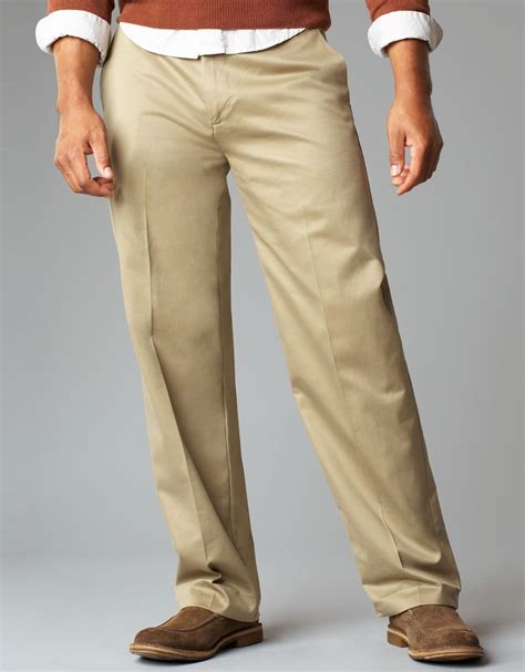 Dockers Mens Signature Khaki D3 Classic Fit Flat Front Pants Shop