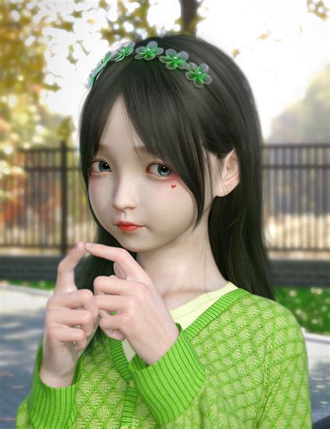 Su Xiao Meng Character And Expressions For Genesis 81 Female Daz 3d