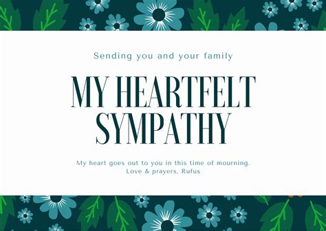 Template For Sympathy Card