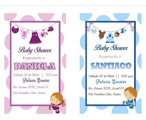 Ejemplos de invitaciones para baby shower a continuación te dejamos 3 ejemplos, e indicaremos sus características principales. Invitaciones Para Baby Shower - $ 45.00 en Mercado Libre