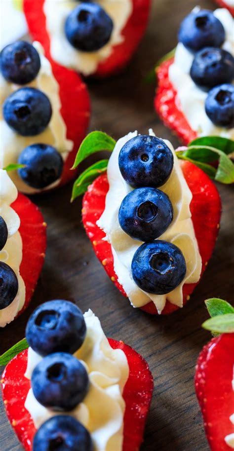Red White And Blue Cheesecake Strawberries Are Perfect For The 4th Of