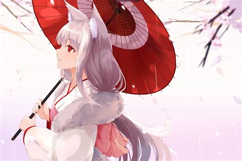 Illustration Anime Anime Girls Animal Ears Manga Pink Kimono