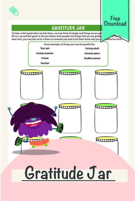 Gratitude Jar Worksheet In 2021 Kindergarten Lesson