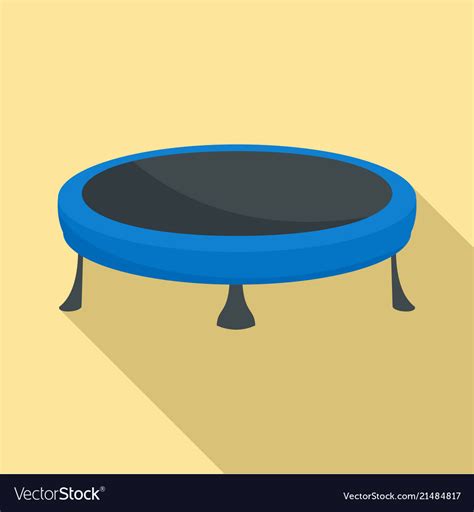 Trampoline Icon Flat Style Royalty Free Vector Image