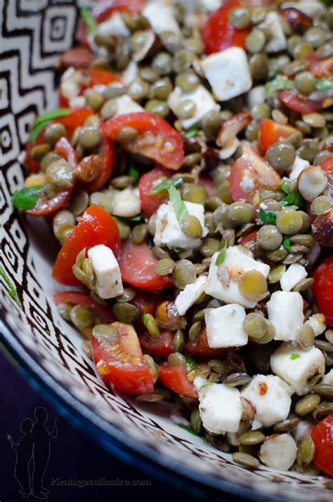 Piratage Culinaire Salade de lentilles vertes à la feta aux tomates