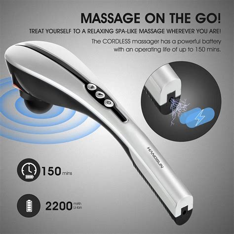 Buy Hangsun Cordless Back Massager Rechargeable Handheld Deep Tissue Massager For Shoulder Leg