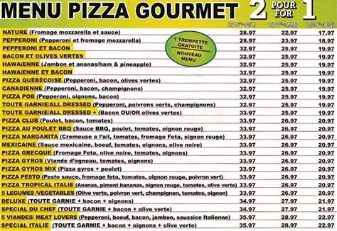 Pizza Italie Menumenú Para Pizza Italie Hull Gatineau Region