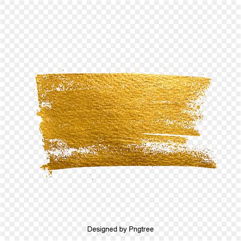 Gold Brush Effect White Transparent Gold Brush Vector Brush Effect