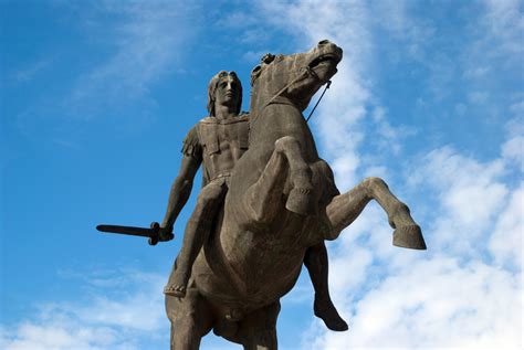 Statue Of Alexander The Great At Thessaloniki City In Greece