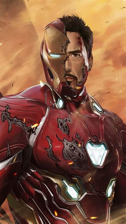 Iron Suit Iphone Damage Wallpapers Marvel Comics