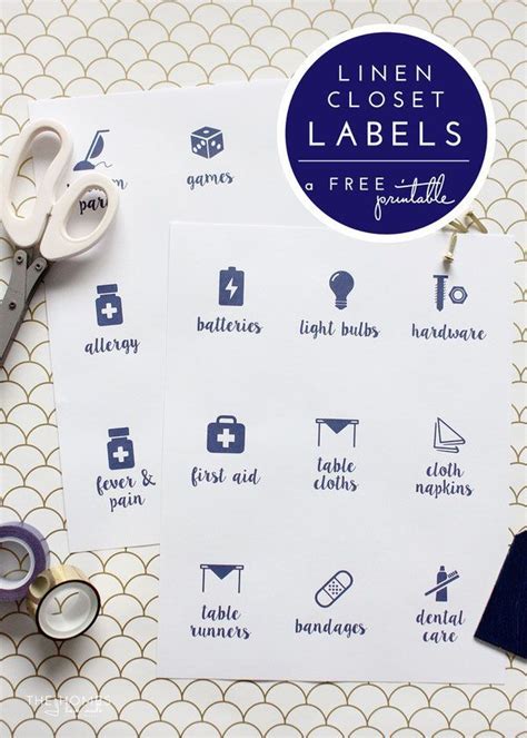 Labeling In The Linen Closet With Printable Labels Closet Labels