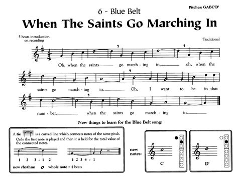 This interactive score was published first in the post jazz funeral, in the blog educacionmusical.es. recorder karate when the saints go marching in - Google Search | Recorder karate, Recorder ...