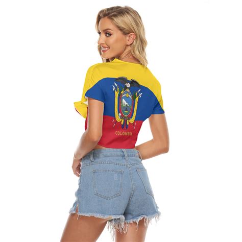 colombian flag women s crop top colombia flag bogotá etsy