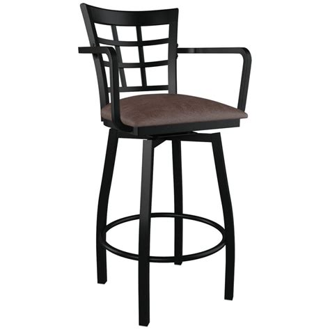 The first is choosing whether you want a stool that has a back or not. Window Back Swivel Bar Stool With Arms