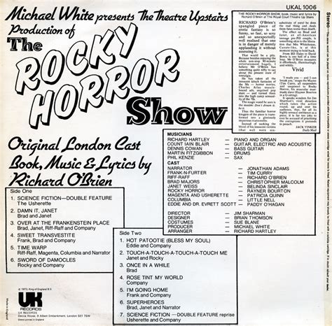 Rockymusic Rocky Horror Show 1973 London Cast Lp Uk Records Back