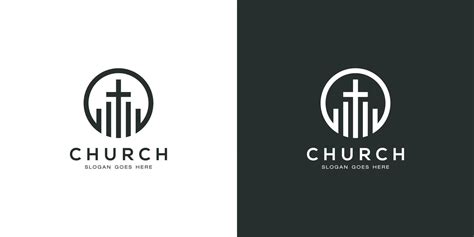 Line Art Church Christian Logo Design Premium Vector 8959469 Vector Art