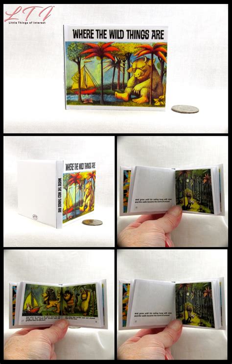 Where The Wild Things Are Illustrated Readable Miniature One Fourth Scale Book J2 14 Scale28