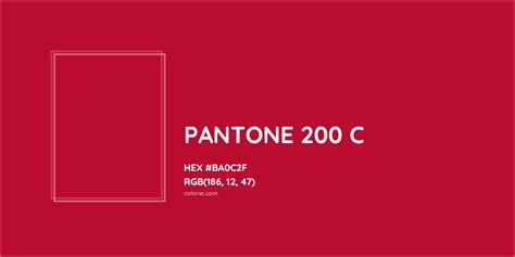 Pantone 200 C Complementary Or Opposite Color Name And Code Ba0c2f