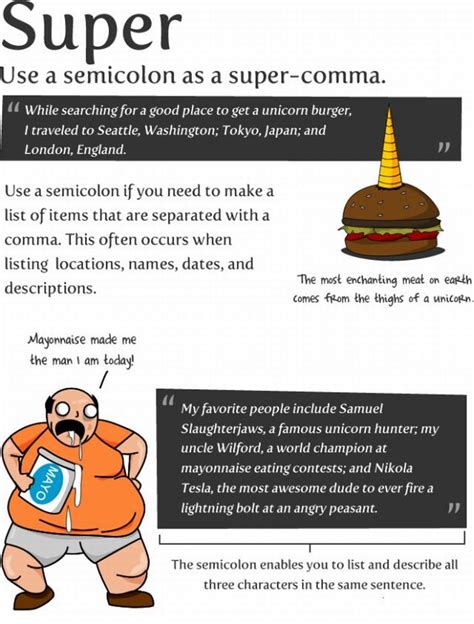These terms of use (terms) govern your use of the websites and mobile applications provided by foodpanda (or referred to as us) (collectively the platforms). How to Use a Semicolon! (9 pics)