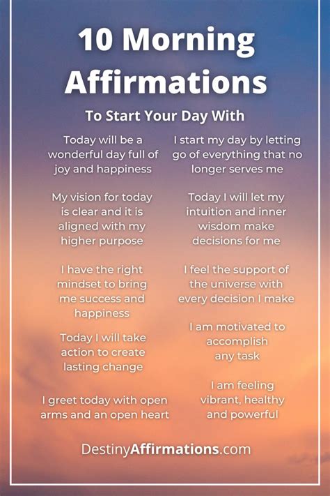 10 Best Morning Affirmations Morning Affirmations Affirmations