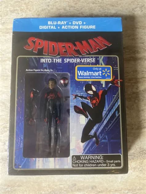 SPIDER MAN INTO THE Spider Verse Blu Ray Walmart Exclusive Action Figure Sealed PicClick