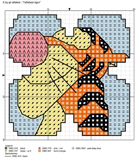 A Cross Stitch Pattern With An Orange And Black Design