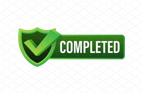 Completed Tick Checkmark Stamp Vector Graphics ~ Creative Market