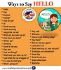 +30 Ways to Say HELLO in English - English Grammar Here
