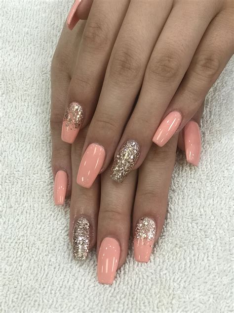 Pin By Magaly Ravet On Nails Peach Nails Coffin Nails Designs No Chip Nails