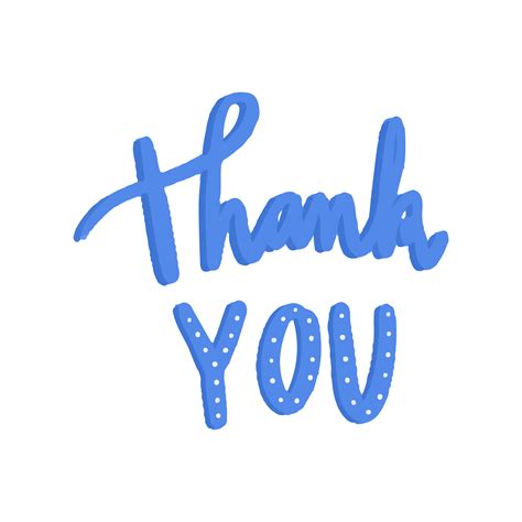 Thank you typography vector in blue - Download Free Vectors, Clipart