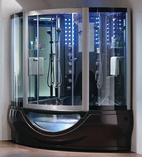 shraddha sanitation d shaped steam shower room with jacuzzi 5 5 ft corner rs 499000 piece s