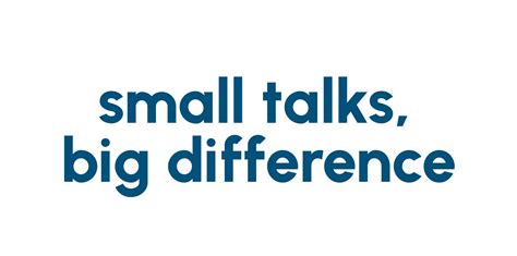 Small Talks Can Make A Big Difference Ymca England And Wales