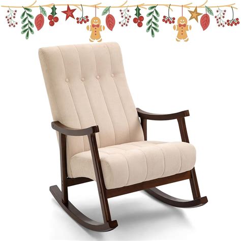 30mo Finance Avawing Upholstered Rocking Chair With Fabric Padded