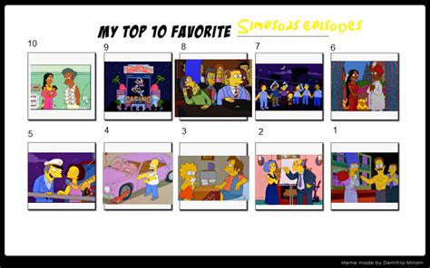 Top 10 Favorite Simpsons Episodes By Hmcvirgo92 On Deviantart
