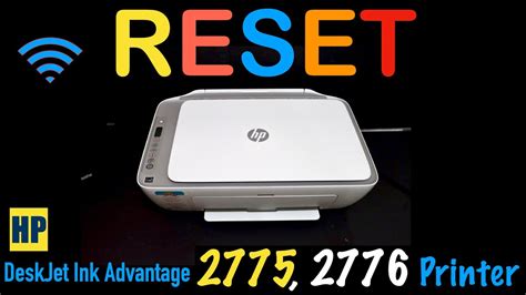 How To Reset Hp Deskjet Ink Advantage 2776 And 2775 All In One Printer Review Youtube