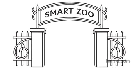 Smart Zoo Entrance Gate Animal Wildlife Planit Ks1 Black And White Rgb