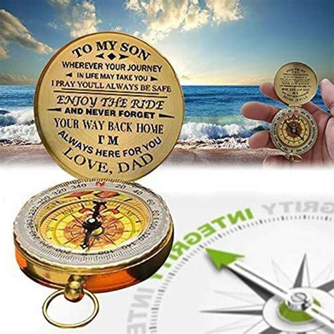 2023 Engraved Dad To Son Enjoy The Ride Compass Exquisite Vintage