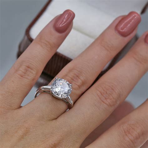 The exact same ring would weigh more if its made of platinum over white gold. Exclusive Platinum Engagement Ring with 4.50ct. Diamonds | I Do Now I Don't