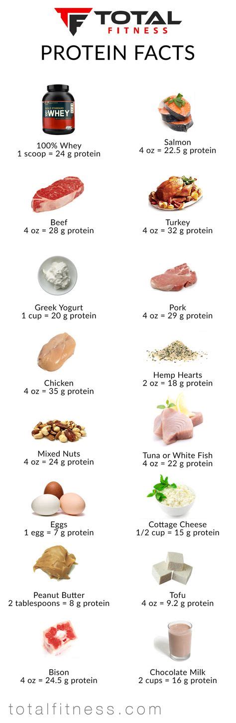 List Of Sources Of Protein And The Protein Content In Each One