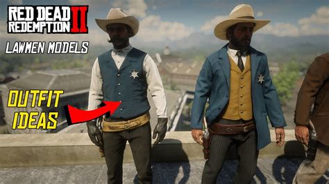 Verify your age for limited access. RDR2 Lawmen Outfits and Models Red Dead Online Outfits ...