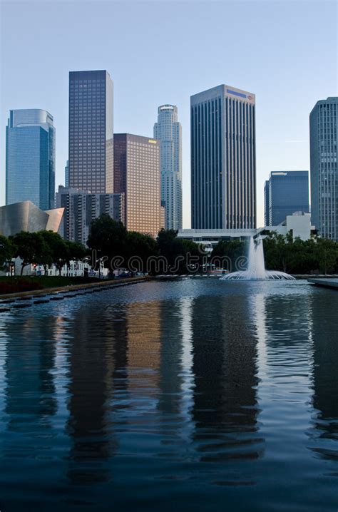 Early Morning Los Angeles Skyline Stock Image Image Of