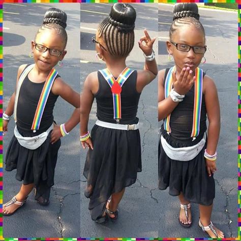 There's a slew of cool and interesting black braided hairstyles. Braided Bun | African Princess - Little Black Girl Natural ...