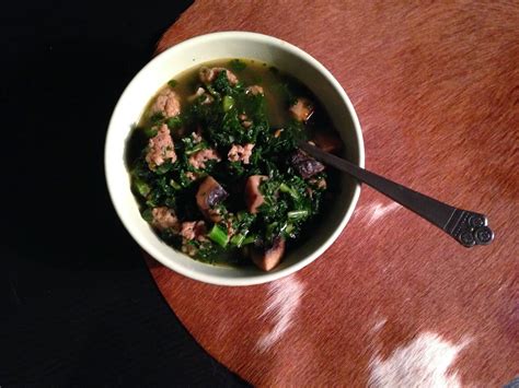 Paleo Sausage Kale And Mushroom Soup — Worthy Pause