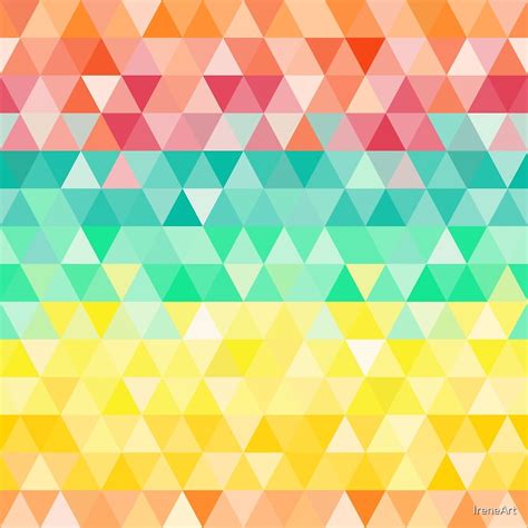 Colorful Rainbow Triangle Seamless Pattern By Ireneart Redbubble