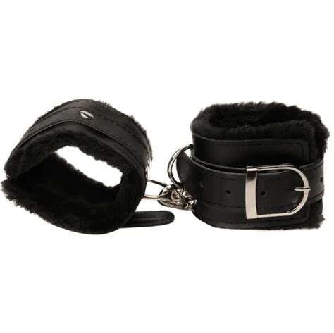 Black Pu Leather Handcuffs Restraints Bondage Adult Games Sex Products
