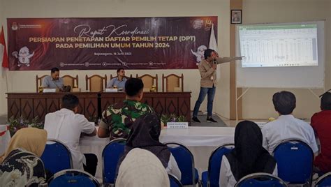 Jelang Penetapan DPT KPU Bojonegoro Gelar Rakor