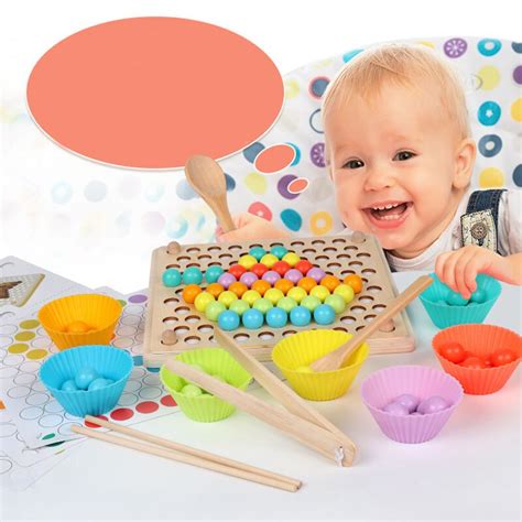 Bead Games Montessori Education Toddlers Learning Wooden Ball Puzzles